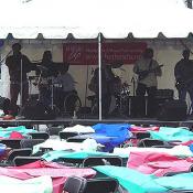 Reggae music was performed on the Spicy Stage from 11:00-12:30 in the morning.