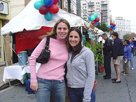 DCpages staff writer Rachel Greenberg and friend Shari Brower decide what they want to eat next.