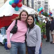DCpages staff writer Rachel Greenberg and friend Shari Brower decide what they want to eat next.
