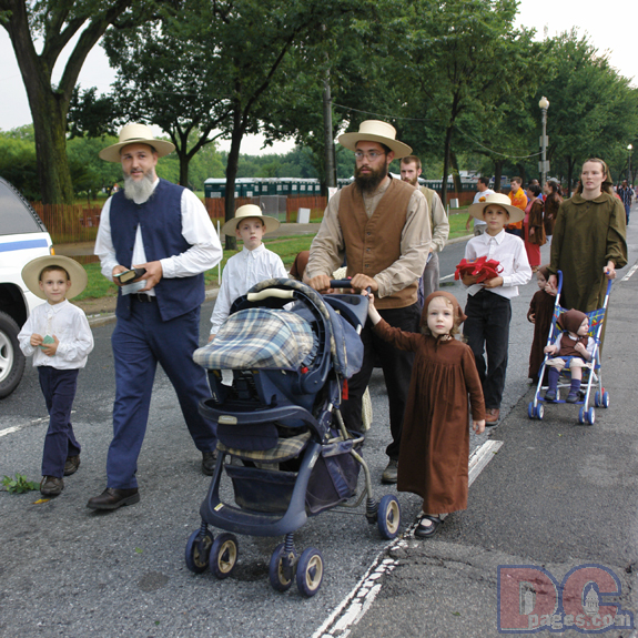 A Southern Baptist family was passing out bibles to everyone.