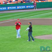 These lucky fans of both the Washington Nationals and the Baltimore Orioles helped start the 'Battle of the Beltway'.