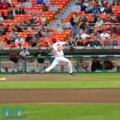 Washington Nationals pitcher Mike O'Connor delivers a fastball.