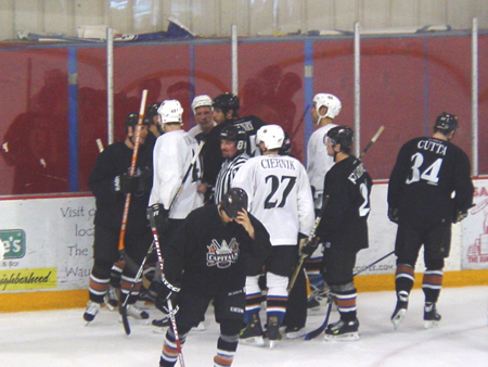 Players take the time to get reacquainted with each other after their time apart.