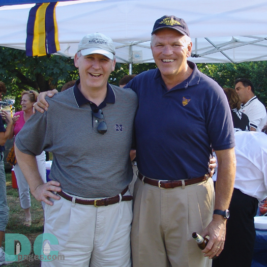 Two Navy Alumni come to support the Midshipmen.