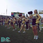 Navy Cheerleaders raise the morale of the fans