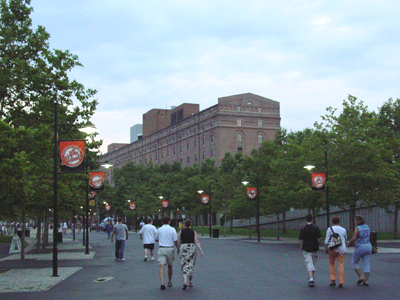 Walking up to the stadium