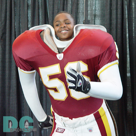 This fan dreams of sacking a Quarterback.