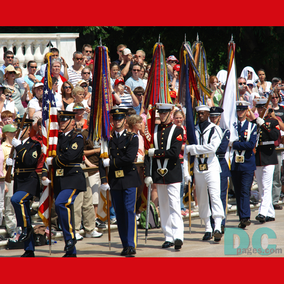Presentation of Colors marching to the Tomb of the Unknowns.