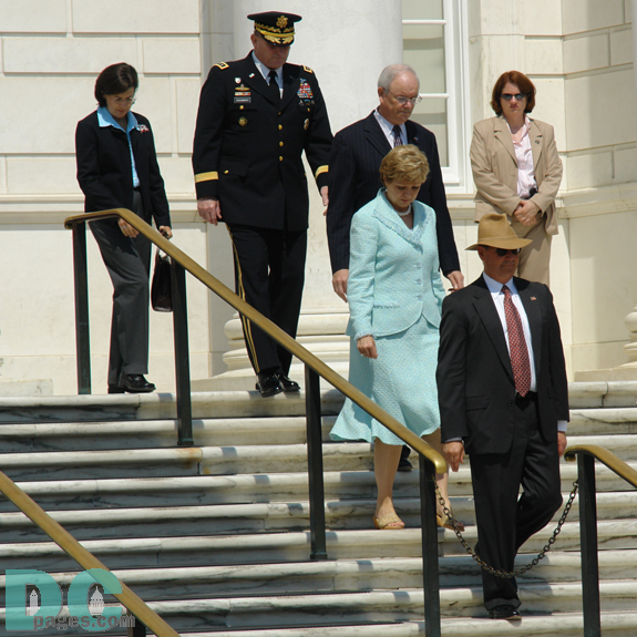 Dignitaries take their places for the Memorial Day Ceremony.