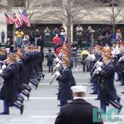 Members of The U.S. Army Ceremonial Band from The U.S. Army Band "Pershing's
Own" leading the 55th Presidential Inauguration parade. For more information on The U.S. Army Band, including upcoming concerts,
please visit: www.usarmyband.com