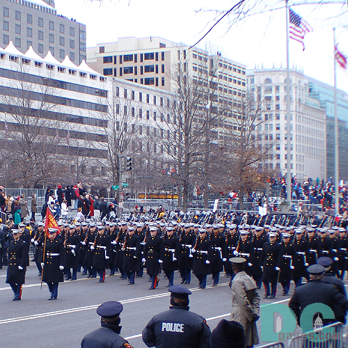 Marching troops