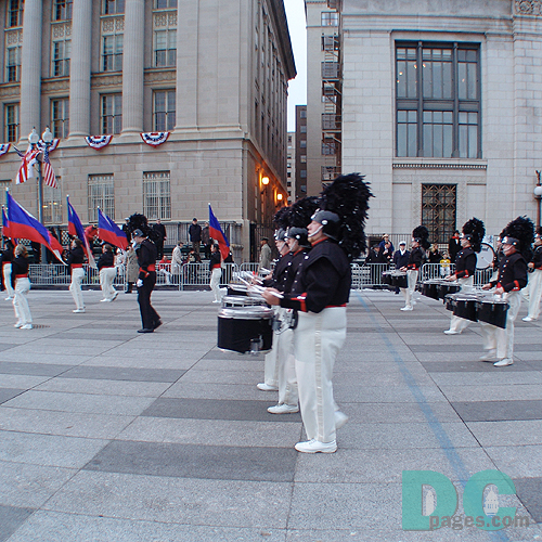 Marching performers