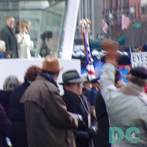 Waving to George Bush Senior