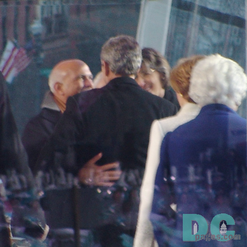 President Bush is greeted by friends