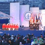 Celebration of freedom performers and Armed Forces Color Guard