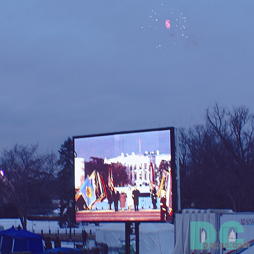 Fireworks explode over White House