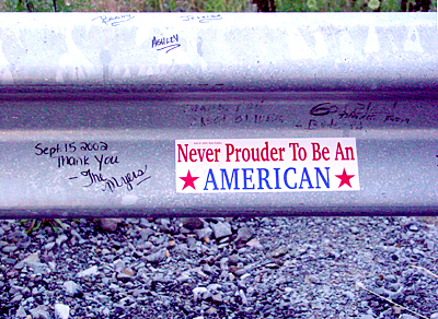 Never prouder to be an American bumper sticker.