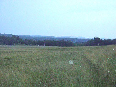 The crash site almost three years later. The site remains protected and visitors are not allowed to get closer than this point.