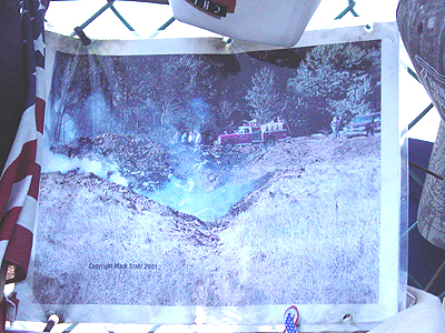 An image of the site taken almost immediately after the crash.