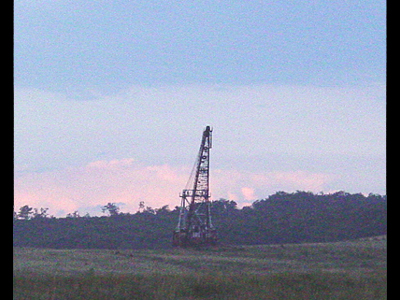 A quarter mile from the crash site, strip mining of coal continues throughout this area.