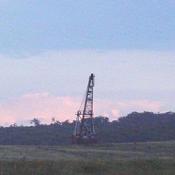 A quarter mile from the crash site, strip mining of coal continues throughout this area.