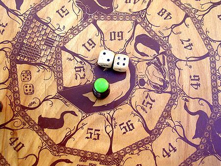 The object of this old game, is to reach the center first