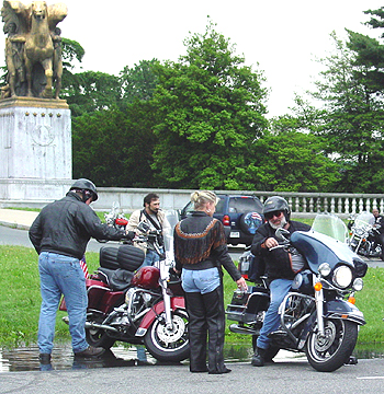 These folks rode all morning to attend Memorial Day in DC.