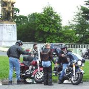 These folks rode all morning to attend Memorial Day in DC.