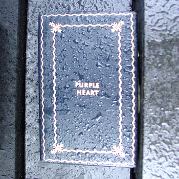 Within this box is a Purple Heart Medal, given to any soldier wounded in combat.