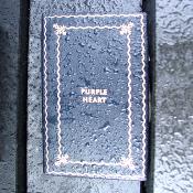 Within this box is a Purple Heart Medal, given to any soldier wounded in combat.