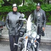 Check out her cool chrome German helmet.