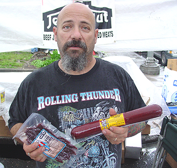 He was selling the best beef jerky I have ever had.