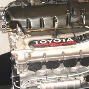A pit crew's view of what an Indy Race Car engine looks like