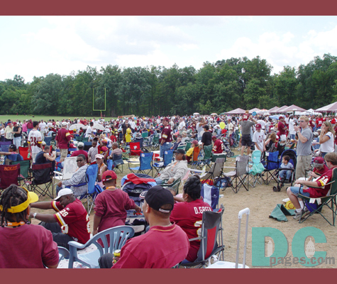 Thousands of fans wait for the days festivities.