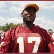 Ray Redman, from the District, flaunts his Doug Williams jersey.