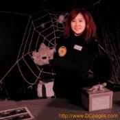 The spider lady told us interesting things about arachnophobia. 