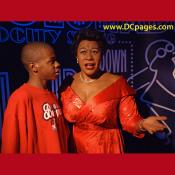 The Spirit of Washington D.C. Room - Andre is quite amazed how real Ella Fitzgerald looks.