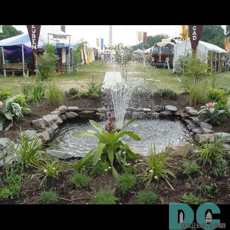 A fountain serves as the center of the whole festival.