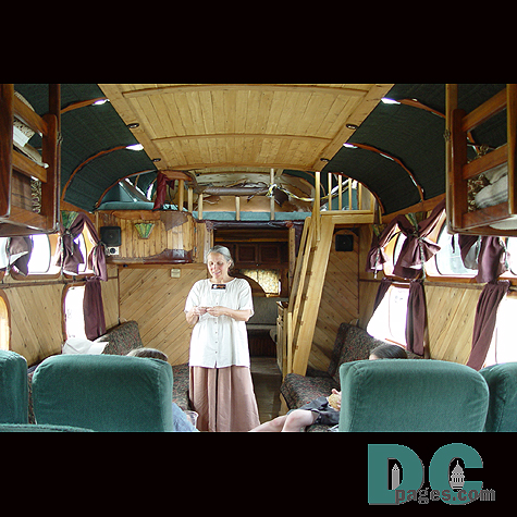 The spacious interior provides a comfortable place to sit during the miles of travel.