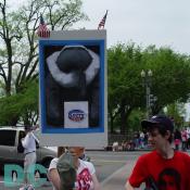 A artist rendering of a politician with his head stuck up his ass. I am with the Kerry Team.