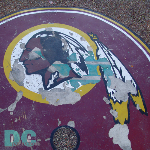 A lone sign still remains of the Redskins old home field. Out with the old, in with the NATIONALS!!!
