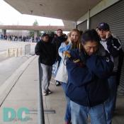 Telephone numbers are passed down the line for ticket purchasing agents.  "Hey I just got a block of four!!!" 