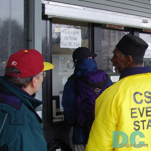 "On Deck!!, the event staff drilled. "Go to the next available window. Thank you and enjoy the Game."