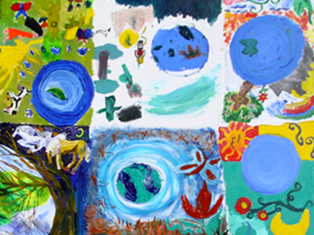 Young Artist mural from Mother Earth Day, September 9, 2003