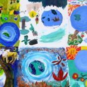 Young Artist mural from Mother Earth Day, September 9, 2003
