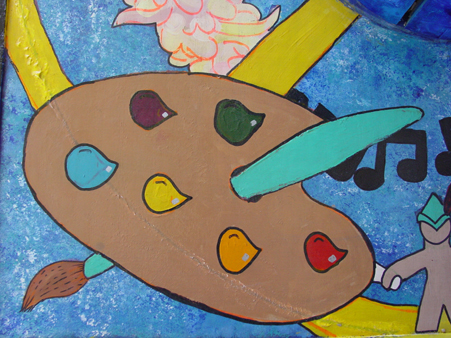 Close-up of the Peace Totem Pole