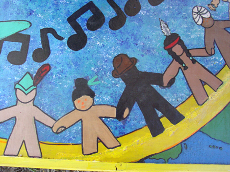 Close-up of the Peace Totem Pole