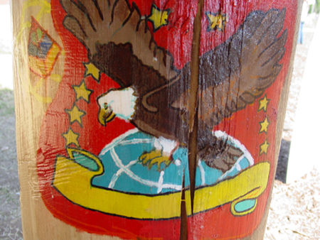 Close-up of the Peace Totem Pole
