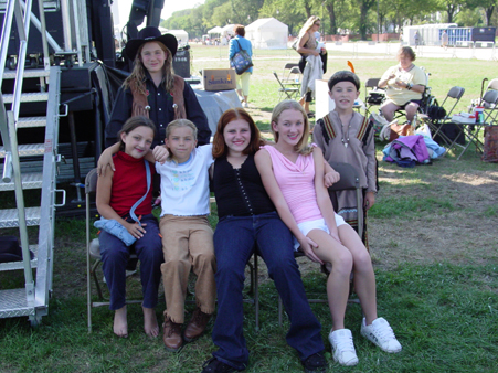 Kids 4 Broadway actors rest between performances, September 10, 2003