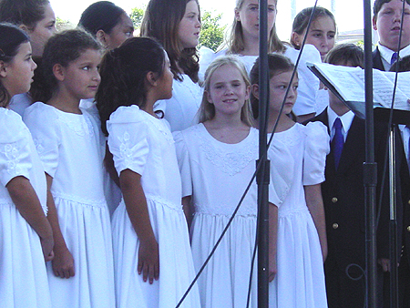 World Childrens Choir performs on the World Stage, September 11, 2003